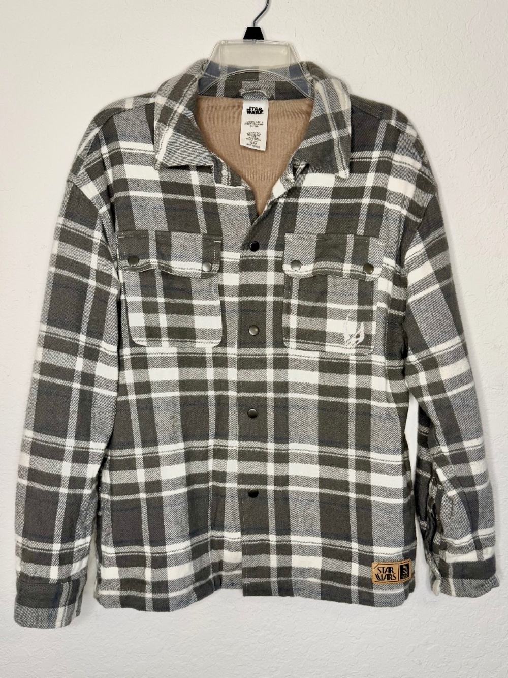 Disney Star Wars Plaid Flannel Jacket, Men's/Unisex Size S